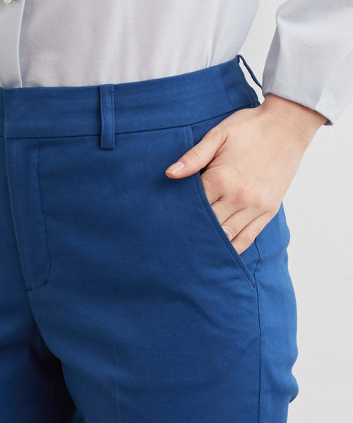 green label relaxing（グリーンレーベルリラクシング）の「◆CS T/コットン サブリナパンツ（その他パンツ・レディース・ロイヤルブルー/オフホワイト/ベージュ/イエロー/ネイビー/ブラック・34/36/46/40/42/44/38）」の9枚目の写真