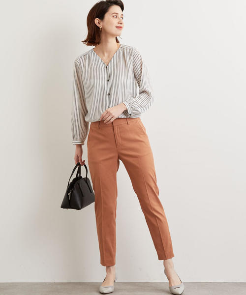 green label relaxing（グリーンレーベルリラクシング）の「◆CS T/コットン サブリナパンツ（その他パンツ・レディース・ロイヤルブルー/オフホワイト/ベージュ/イエロー/ネイビー/ブラック・34/36/46/40/42/44/38）」の13枚目の写真