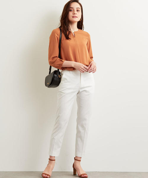 green label relaxing（グリーンレーベルリラクシング）の「◆CS T/コットン サブリナパンツ（その他パンツ・レディース・ロイヤルブルー/オフホワイト/ベージュ/イエロー/ネイビー/ブラック・34/36/46/40/42/44/38）」の7枚目の写真