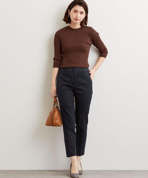 green label relaxing（グリーンレーベルリラクシング）の「◆CS T/コットン サブリナパンツ（その他パンツ・レディース・ロイヤルブルー/オフホワイト/ベージュ/イエロー/ネイビー/ブラック・34/36/46/40/42/44/38）」の8枚目の写真