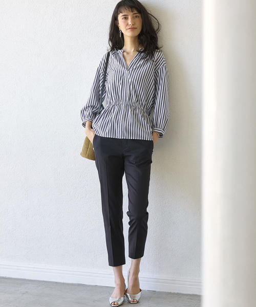 green label relaxing（グリーンレーベルリラクシング）の「◆CS T/コットン サブリナパンツ（その他パンツ・レディース・ロイヤルブルー/オフホワイト/ベージュ/イエロー/ネイビー/ブラック・34/36/46/40/42/44/38）」の21枚目の写真