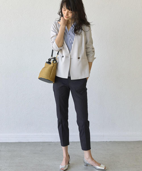 green label relaxing（グリーンレーベルリラクシング）の「◆CS T/コットン サブリナパンツ（その他パンツ・レディース・ロイヤルブルー/オフホワイト/ベージュ/イエロー/ネイビー/ブラック・34/36/46/40/42/44/38）」の22枚目の写真