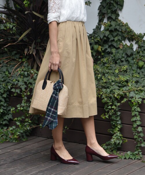 SOLPRESA（ソルプレーサ）の「ブガッティハンドバッグ＜スカーフ付き＞（ハンドバッグ・レディース・ホワイト/ブラック/ナチュラル・FREE）」の3枚目の写真