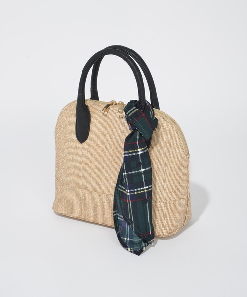 SOLPRESA（ソルプレーサ）の「ブガッティハンドバッグ＜スカーフ付き＞（ハンドバッグ・レディース・ホワイト/ブラック/ナチュラル・FREE）」の8枚目の写真