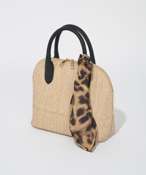 SOLPRESA（ソルプレーサ）の「ブガッティハンドバッグ＜スカーフ付き＞（ハンドバッグ・レディース・ホワイト/ブラック/ナチュラル・FREE）」の6枚目の写真