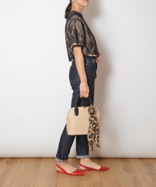 SOLPRESA（ソルプレーサ）の「ブガッティハンドバッグ＜スカーフ付き＞（ハンドバッグ・レディース・ホワイト/ブラック/ナチュラル・FREE）」の7枚目の写真