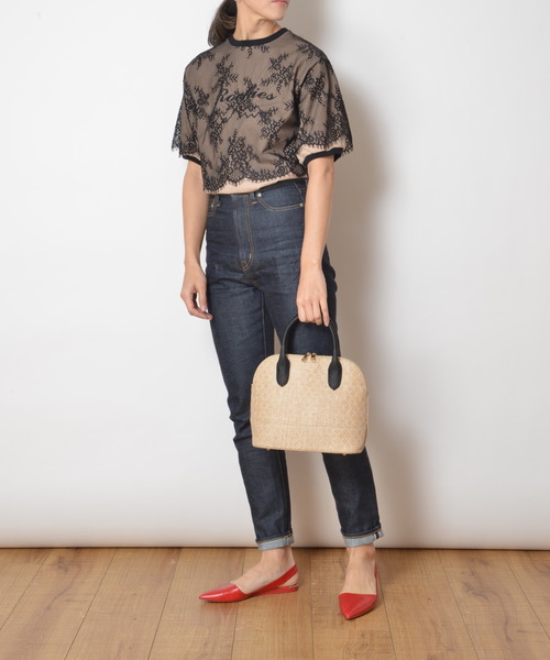 SOLPRESA（ソルプレーサ）の「ブガッティハンドバッグ＜スカーフ付き＞（ハンドバッグ・レディース・ホワイト/ブラック/ナチュラル・FREE）」の5枚目の写真