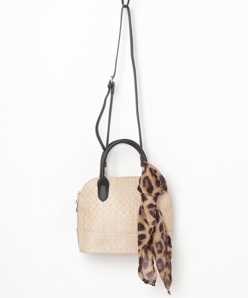 SOLPRESA（ソルプレーサ）の「ブガッティハンドバッグ＜スカーフ付き＞（ハンドバッグ・レディース・ホワイト/ブラック/ナチュラル・FREE）」の15枚目の写真