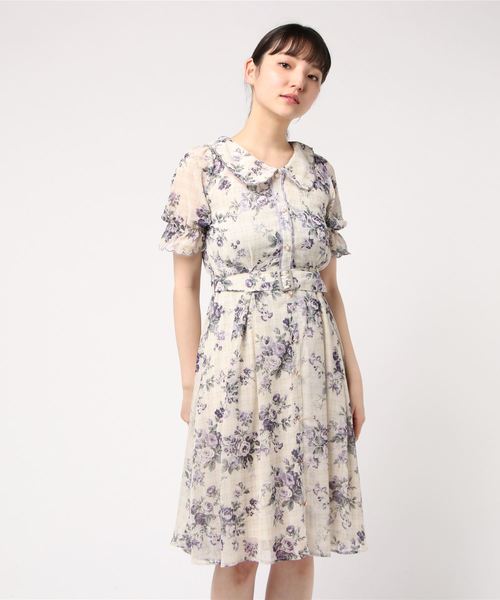 axes femme（アクシーズファム）の「花柄フェミニンワンピース