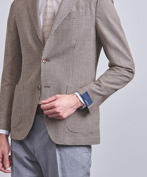 LARDINI（ラルディーニ）の「＜LARDINI（ラルディーニ）＞ソフト チェック 3B ジャケット（テーラードジャケット・メンズ・ベージュ・42/44/52/48/50/46）」の6枚目の写真