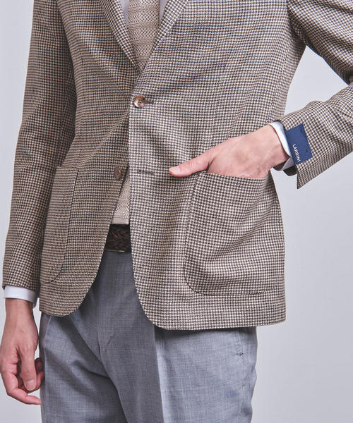 LARDINI（ラルディーニ）の「＜LARDINI（ラルディーニ）＞ソフト チェック 3B ジャケット（テーラードジャケット・メンズ・ベージュ・42/44/52/48/50/46）」の7枚目の写真