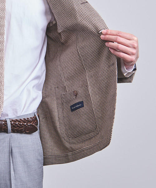 LARDINI（ラルディーニ）の「＜LARDINI（ラルディーニ）＞ソフト チェック 3B ジャケット（テーラードジャケット・メンズ・ベージュ・42/44/52/48/50/46）」の8枚目の写真