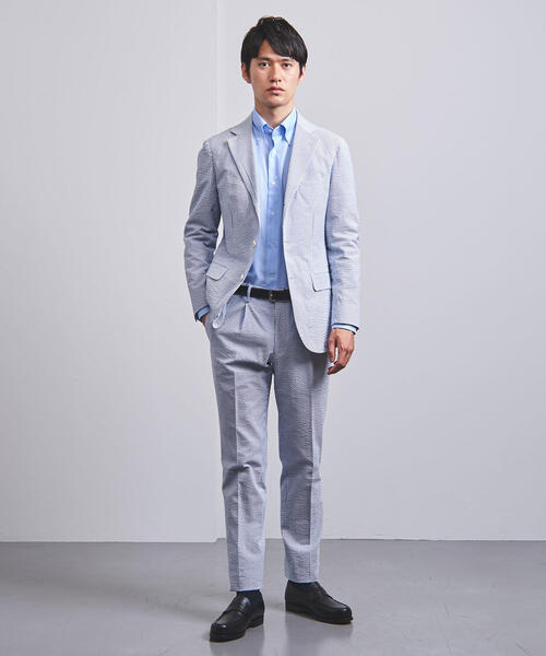 ユナイテッドアローズ セットアップ シアサッカー夏素材 グレーストライプSサイズ UNITED ARROWS（ユナイテッドアローズ）の「＜UNITED ARROWS