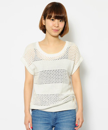 X-girl | MESH BORDER KNIT TOP(ニット/セーター)