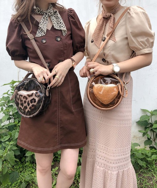 one after another NICE CLAUP（ワンアフターアナザーナイスクラップ）の「ハートポーチ付きショルダーバッグ（ショルダーバッグ・レディース・ブラウン系その他/レオパード・FREE）」の6枚目の写真