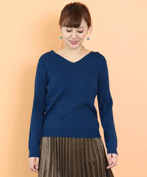 Ⅴネックケーブルプルオーバー