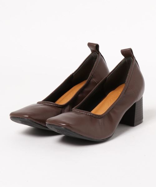 KOBE LETTUCE（コウベレタス）の「スクエアトゥチャンキーヒール