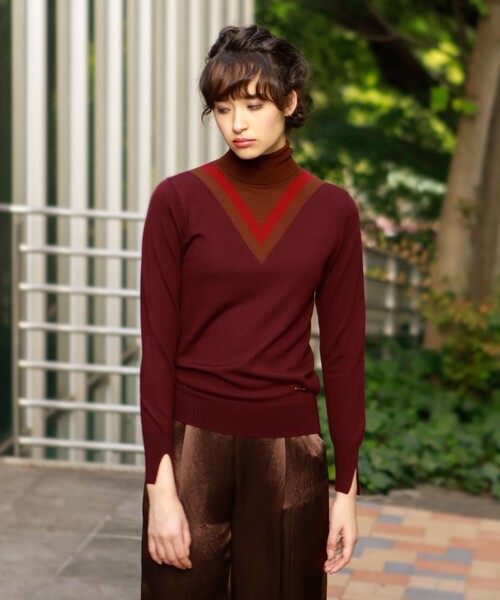 セール Loropiana 14gg ハイゲージインターシャタートルニット ニット セーター Loveless ラブレス のファッション通販 Zozotown