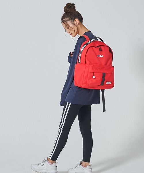 MARVEL（マーベル）の「【FILA MARVEL/フィラマーベル】FILA MARVEL コラボ ロゴテープ リュック（バックパック/リュック・レディース・ホワイト/ブラック/パープル/レッド・FREE）」の15枚目の写真