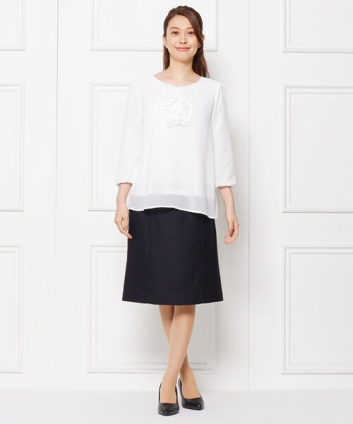 SHOO・LA・RUE(シューラルー)の「【S-4L】タックフレアースカート(スカート・レディース・ブラック/ブラック系・01/02/03/04/05/06)」の11枚目の写真