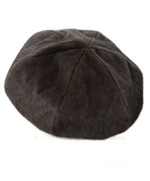 14+（イチヨンプラス）の「キッズ秋冬ハラコ風フェイクレザー6枚接ぎミリタリーベレー帽（キャップ・キッズ）」