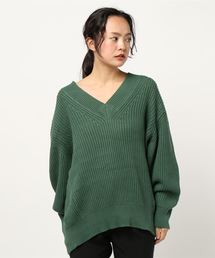 AMERICAN HOLIC | 深Vネックニットプルオーバー(ニット/セーター)