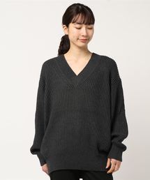 深Vネックニットプルオーバー　＊