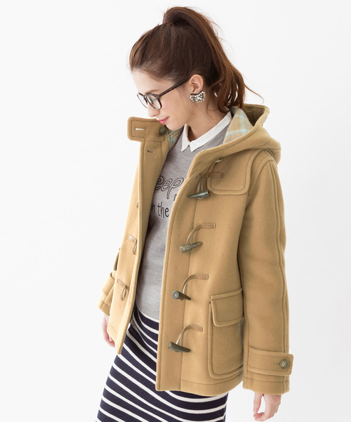 Another Edition（アナザーエディション）の「AE W-FACE SHORT DFL（ダッフルコート・レディース・オフホワイト/ブラック/ベージュ・MEDIUM/SMALL）」の3枚目の写真