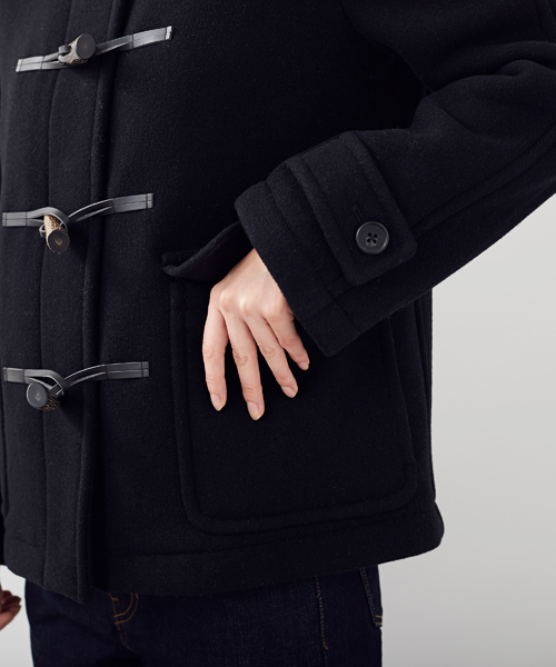 Another Edition（アナザーエディション）の「AE W-FACE SHORT DFL（ダッフルコート・レディース・オフホワイト/ブラック/ベージュ・MEDIUM/SMALL）」の19枚目の写真