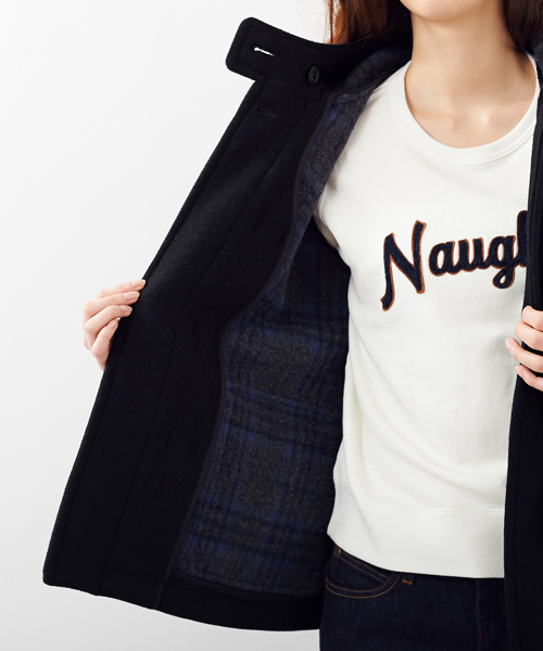 Another Edition（アナザーエディション）の「AE W-FACE SHORT DFL（ダッフルコート・レディース・オフホワイト/ブラック/ベージュ・MEDIUM/SMALL）」の21枚目の写真