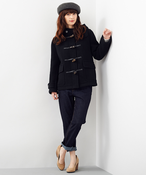 Another Edition（アナザーエディション）の「AE W-FACE SHORT DFL（ダッフルコート・レディース・オフホワイト/ブラック/ベージュ・MEDIUM/SMALL）」の22枚目の写真