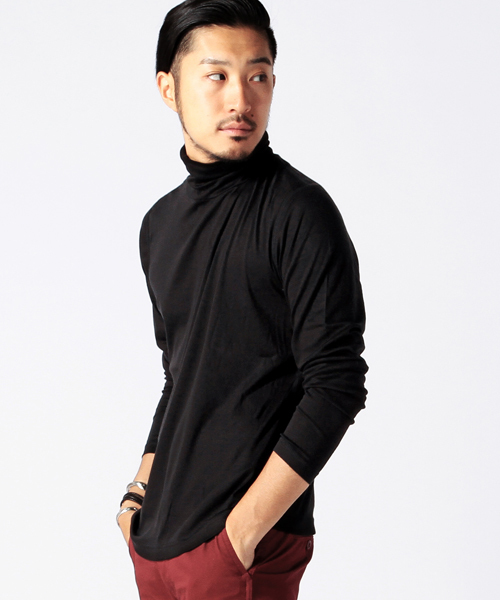BEAMS（ビームス）の「◎BEAMS / スムースタートルネック（Tシャツ/カットソー・メンズ・ホワイト/ブラック/グレー・MEDIUM/SMALL/LARGE）」の2枚目の写真