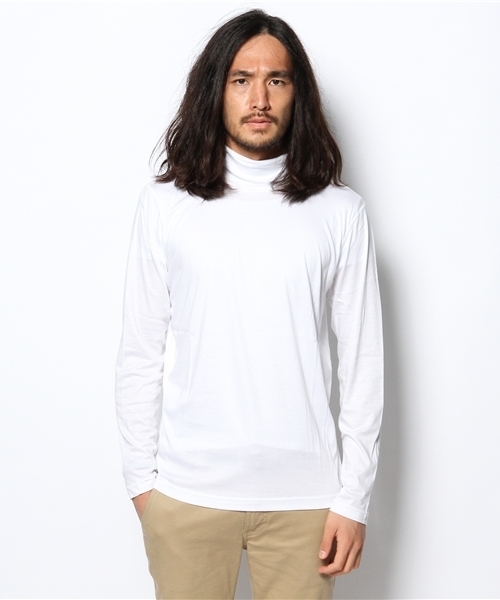BEAMS（ビームス）の「◎BEAMS / スムースタートルネック（Tシャツ/カットソー・メンズ・ホワイト/ブラック/グレー・MEDIUM/SMALL/LARGE）」の13枚目の写真