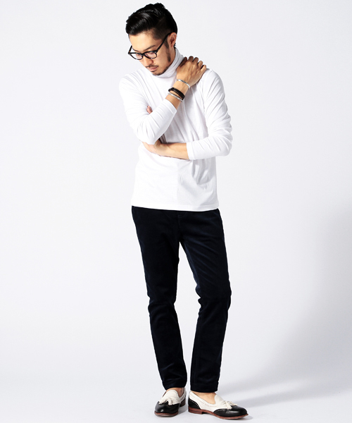 BEAMS（ビームス）の「◎BEAMS / スムースタートルネック（Tシャツ/カットソー・メンズ・ホワイト/ブラック/グレー・MEDIUM/SMALL/LARGE）」の14枚目の写真