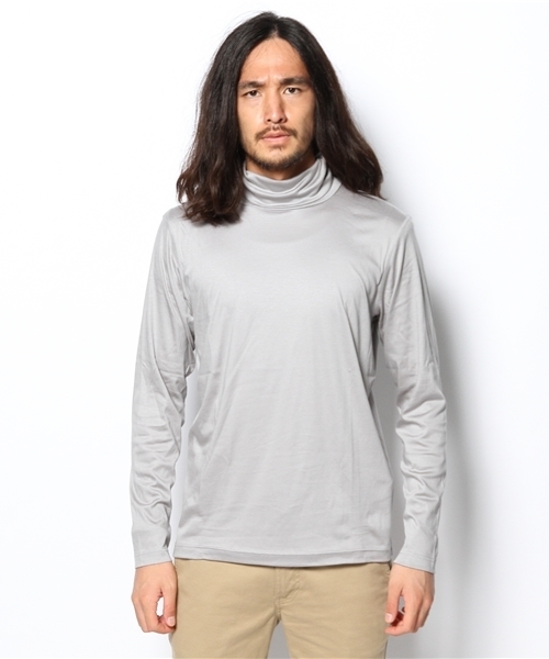 BEAMS（ビームス）の「◎BEAMS / スムースタートルネック（Tシャツ/カットソー・メンズ・ホワイト/ブラック/グレー・MEDIUM/SMALL/LARGE）」の6枚目の写真