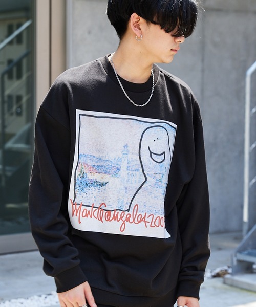 Mark Gonzales(マーク・ゴンザレス)の「Mark Gonzales/マークゴンザレス MONO-MART別注 背面プリント ビッグシルエット プルオーバースウェット(スウェット・メンズ・ホワイト系その他/ブラック系その他/ベージュ系その他/グリーン系その他/ホワイト系その他2/ホワイト系その他3/ブラック系その他2/ブラック系その他3/ベージュ系その他2/ベージュ系その他3/グリーン系その他2/グリーン系その他3・FREE)」の4枚目の写真
