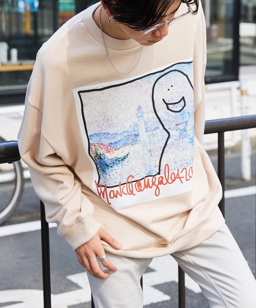 Mark Gonzales(マーク・ゴンザレス)の「Mark Gonzales/マークゴンザレス MONO-MART別注 背面プリント ビッグシルエット プルオーバースウェット(スウェット・メンズ・ホワイト系その他/ブラック系その他/ベージュ系その他/グリーン系その他/ホワイト系その他2/ホワイト系その他3/ブラック系その他2/ブラック系その他3/ベージュ系その他2/ベージュ系その他3/グリーン系その他2/グリーン系その他3・FREE)」の7枚目の写真