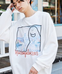 Mark Gonzales/マークゴンザレス MONO-MART別注 背面プリント ビッグシルエット プルオーバースウェット