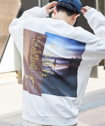 Mark Gonzales/マークゴンザレス MONO-MART別注 背面プリント ビッグシルエット プルオーバースウェット