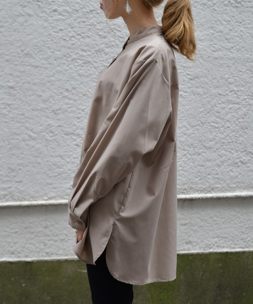 Ambre Neige（アンブルネージュ）の「バンドカラーシャツ／【WEB/EC限商品定商品】（シャツ/ブラウス・レディース・オフホワイト/グレー系その他・FREE）」の7枚目の写真