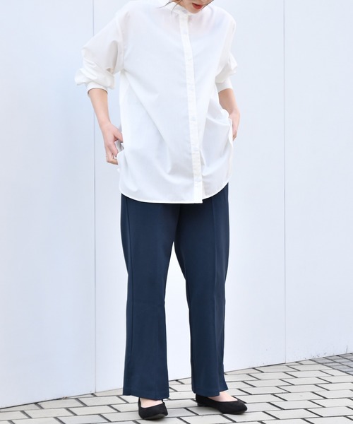 Ambre Neige（アンブルネージュ）の「バンドカラーシャツ／【WEB/EC限商品定商品】（シャツ/ブラウス・レディース・オフホワイト/グレー系その他・FREE）」の15枚目の写真