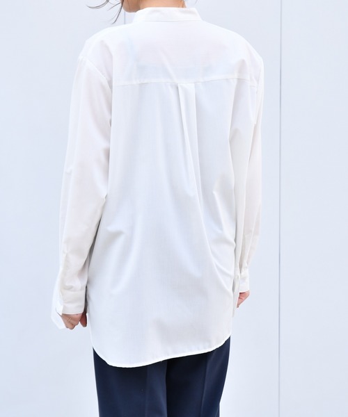 Ambre Neige（アンブルネージュ）の「バンドカラーシャツ／【WEB/EC限商品定商品】（シャツ/ブラウス・レディース・オフホワイト/グレー系その他・FREE）」の11枚目の写真
