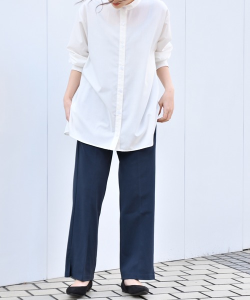 Ambre Neige（アンブルネージュ）の「バンドカラーシャツ／【WEB/EC限商品定商品】（シャツ/ブラウス・レディース・オフホワイト/グレー系その他・FREE）」の8枚目の写真