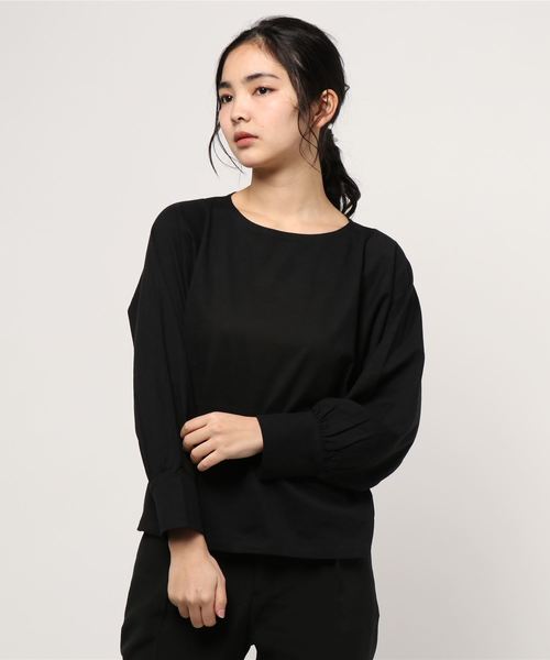 AMERICAN HOLIC（アメリカンホリック）の「ドルマンカットプルオーバー　＊●（Tシャツ/カットソー・レディース・ブラック/オフホワイト/ブラック系その他4・M/L）」の3枚目の写真