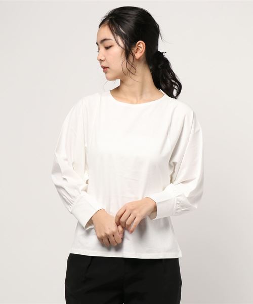 AMERICAN HOLIC（アメリカンホリック）の「ドルマンカットプルオーバー　＊●（Tシャツ/カットソー・レディース・ブラック/オフホワイト/ブラック系その他4・M/L）」の6枚目の写真