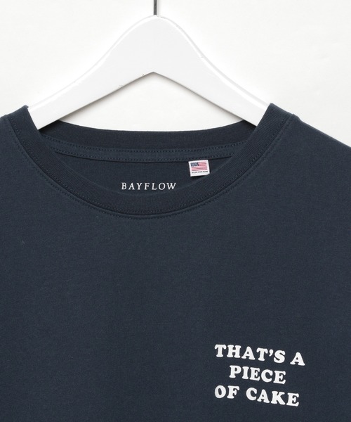 BAYFLOW(ベイフロー)の「USAコットングラフィックS/S TEE(Tシャツ/カットソー・メンズ・ホワイト/ネイビー/オレンジ/ライトグリーン・SMALL/MEDIUM/LARGE)」の14枚目の写真