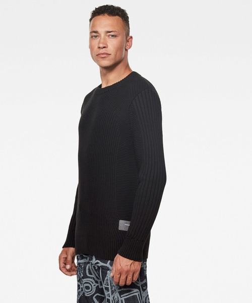 G-STAR（ジースター）の「3D Biker Knitted Sweater（ニット/セーター・メンズ・アイボリー/ダークブルー/ダークブラック・SMALL/MEDIUM/X-SMALL/XX-SMALL/LARGE）」の9枚目の写真