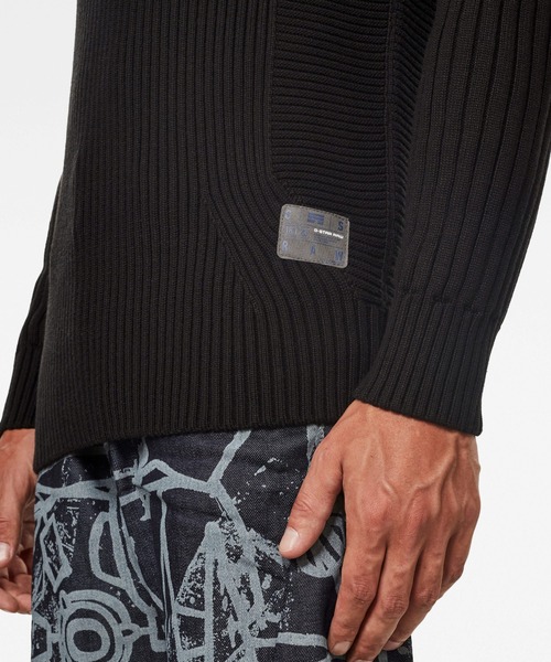G-STAR（ジースター）の「3D Biker Knitted Sweater（ニット/セーター・メンズ・アイボリー/ダークブルー/ダークブラック・SMALL/MEDIUM/X-SMALL/XX-SMALL/LARGE）」の11枚目の写真
