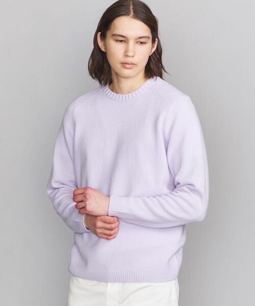 BEAUTY&YOUTH UNITED ARROWS（ビューティーアンドユースユナイテッドアローズ）の「BY スーパージーロン ウール ニット（ニット/セーター・メンズ・グレー/ナチュラル/ネイビー/ライラック・S/M/L/XL）」の8枚目の写真