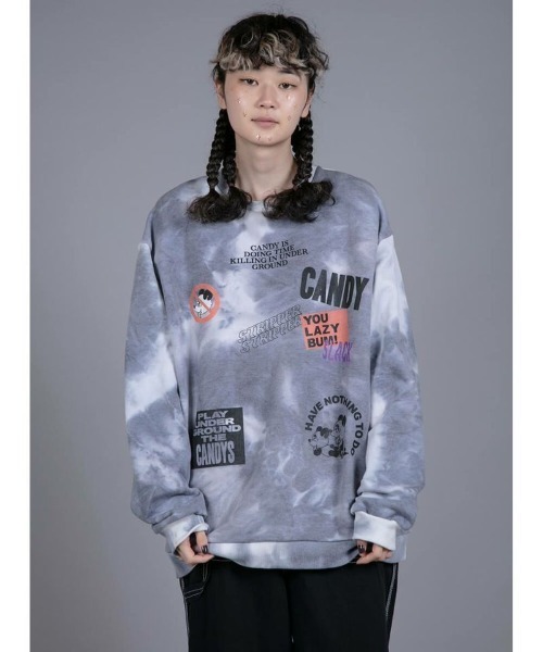 Candy Stripper（キャンディストリッパー）の「YOU LAZY BUM! トップス（Tシャツ/カットソー・レディース・グレー/ピンク/ブルー・2）」の5枚目の写真